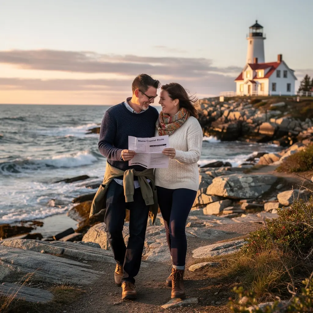 Osoba przeglądająca przewodnik turystyczny w kawiarni.